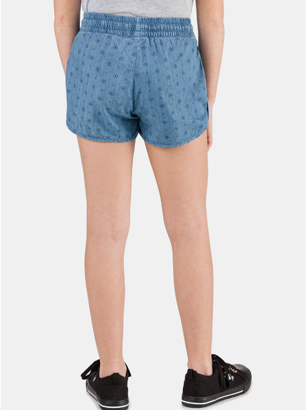 Sam 73 Blaue gemusterte Jeansshorts für Mädchen SAM 73