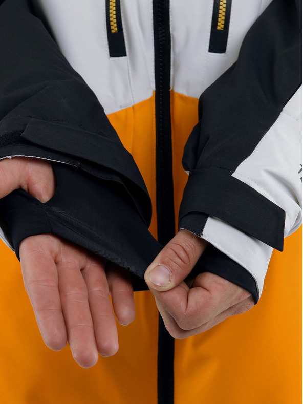 Horsefeathers Halen II unisolierte Jacke - schwarz/strahlend gelb Größe L HORSEFEATHERS