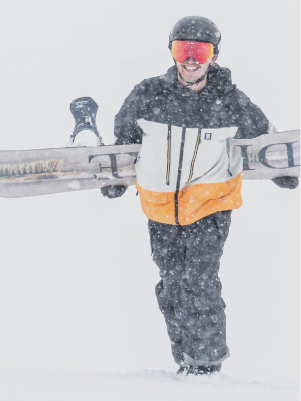 Horsefeathers Halen II unisolierte Jacke - schwarz/strahlend gelb Größe L HORSEFEATHERS