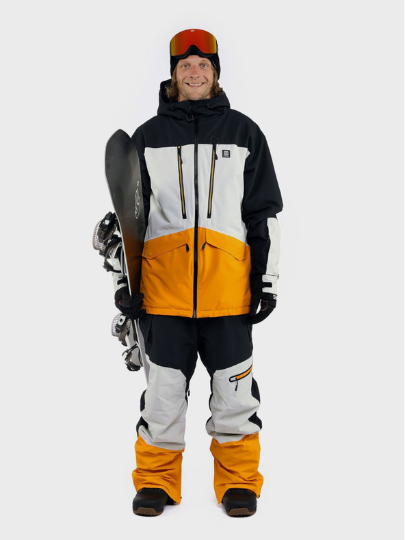 Horsefeathers Halen II unisolierte Jacke - schwarz/strahlend gelb Größe L HORSEFEATHERS