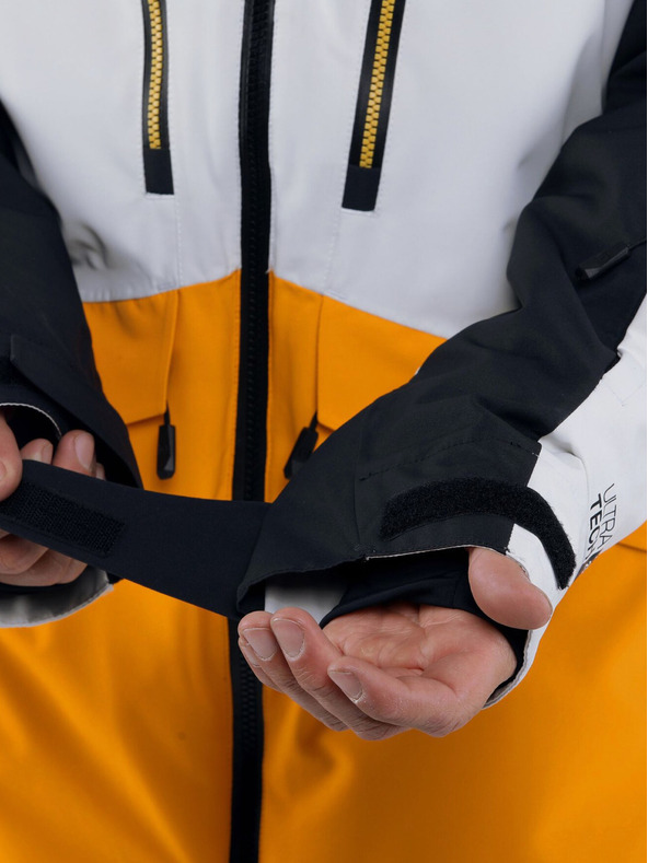 Horsefeathers Halen II unisolierte Jacke - schwarz/strahlend gelb Größe L HORSEFEATHERS