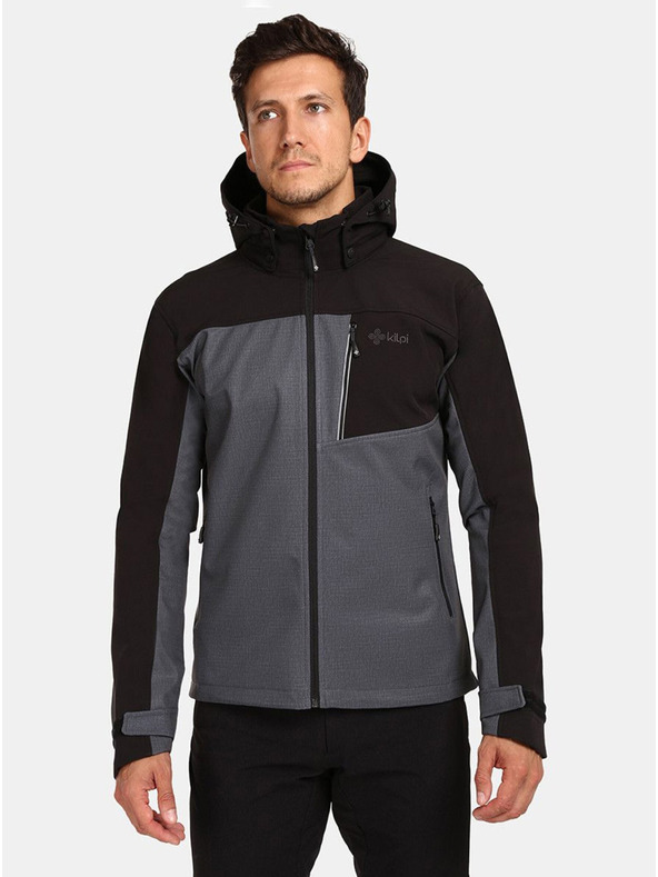 Kilpi Dunkelgraue Herren-Softshell-Jacke Kilpi RAVIO-M