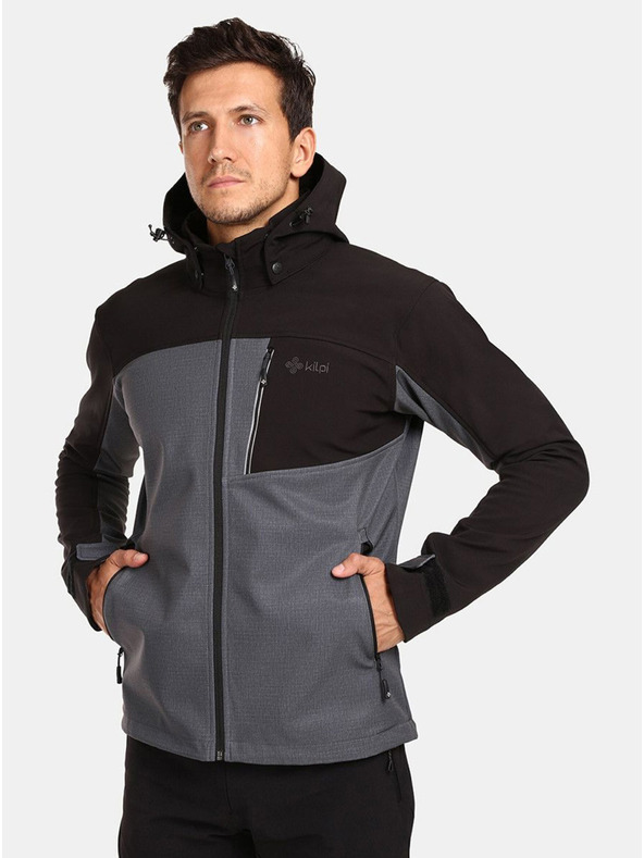 Kilpi Dunkelgraue Herren-Softshell-Jacke Kilpi RAVIO-M