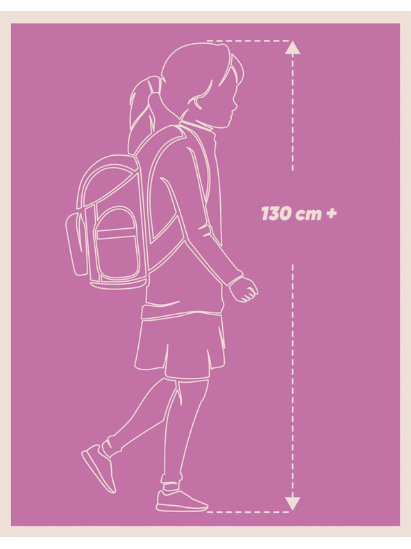 BAAGL  Blauer Schulrucksack Kern Flamingo Baagl