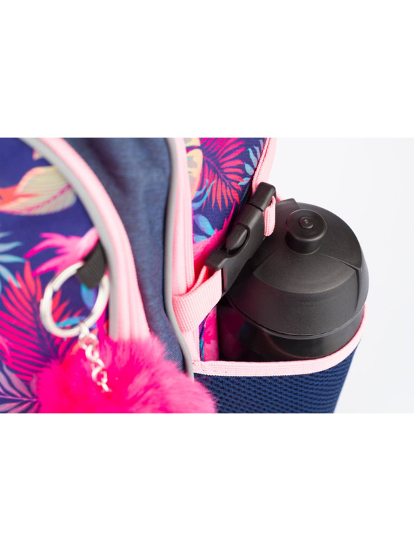 BAAGL  Blauer Schulrucksack Kern Flamingo Baagl