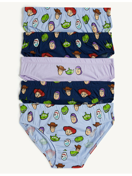 Marks & Spencer 5er-Set Jungen-Slips in Lila, Dunkelblau und Hellblau von Marks & Spencer