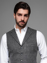 Ombre Clothing Herren Weste aus Wollmischung mit karierten Revers von Ombre Clothing