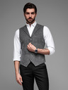 Ombre Clothing Herren Weste aus Wollmischung mit karierten Revers von Ombre Clothing