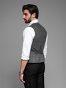 Ombre Clothing Herren Weste aus Wollmischung mit karierten Revers von Ombre Clothing