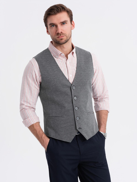 Ombre Clothing Taillierte elegante strukturierte Herren Strickweste von Ombre Clothing