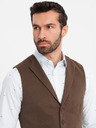 Ombre Clothing Herren strukturierte Strickweste maßgeschneidert mit Revers von Ombre Clothing