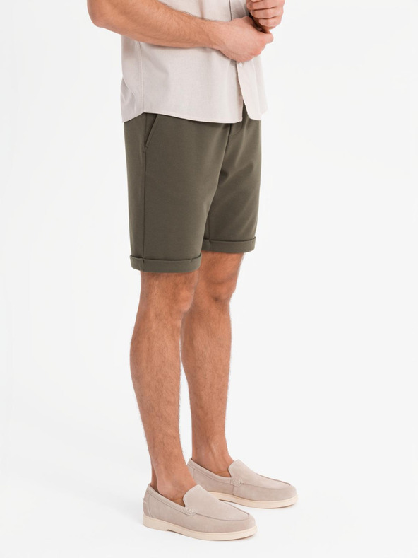 Ombre Clothing Herren gestrickte Shorts mit umgeschlagenen Beinen von Ombre Clothing