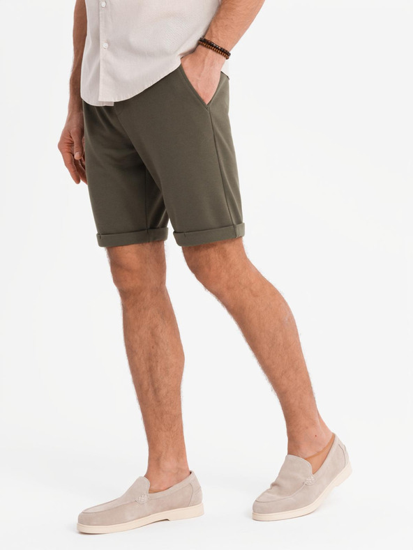 Ombre Clothing Herren gestrickte Shorts mit umgeschlagenen Beinen von Ombre Clothing