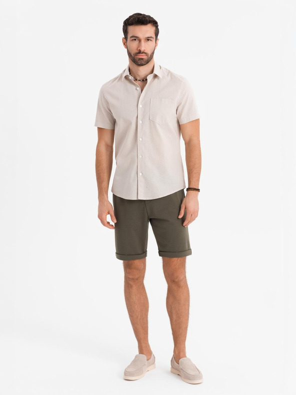 Ombre Clothing Herren gestrickte Shorts mit umgeschlagenen Beinen von Ombre Clothing