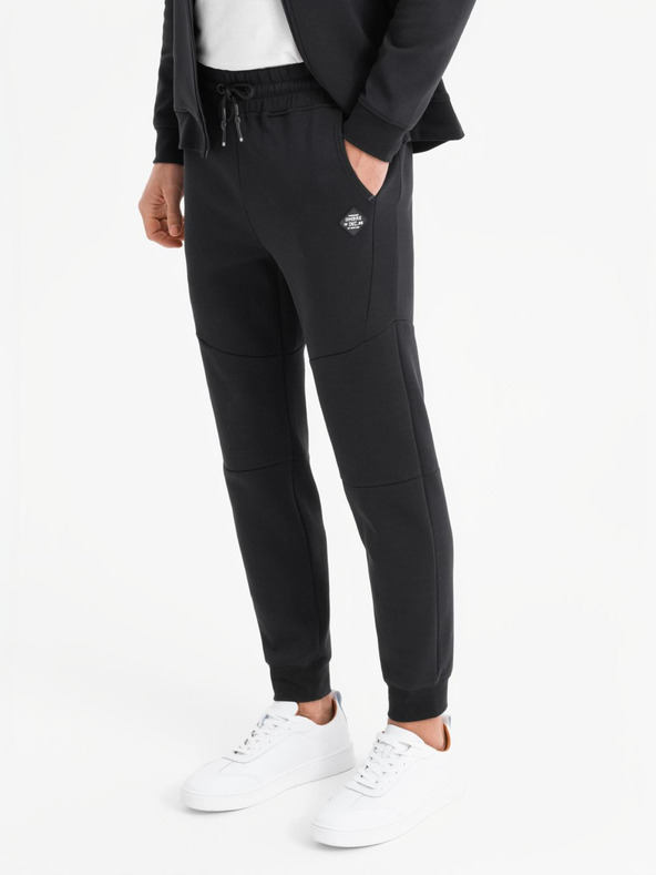 Ombre Clothing Herren Jogginghose mit gerippten Bündchen und dekorativem Reißverschluss von Ombre Clothing
