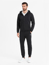 Ombre Clothing Herren Jogginghose mit gerippten Bündchen und dekorativem Reißverschluss von Ombre Clothing