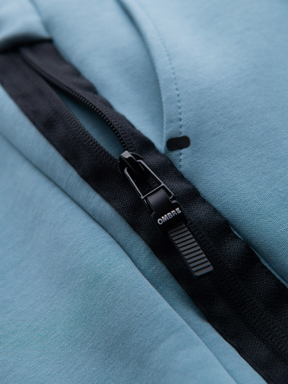 Ombre Clothing Herren Jogginghose mit gerippten Bündchen und dekorativem Reißverschluss von Ombre Clothing