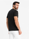 Ombre Clothing Herren-T-Shirt aus Baumwoll-Jersey mit großer seitlicher Schrift Ombre Clothing