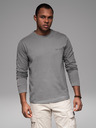 Ombre Clothing Herren-Langarm-T-Shirt aus Baumwolle mit Kante und Brust-Aufdruck Ombre Clothing