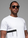 Ombre Clothing Herren-T-Shirt aus Baumwoll-Jersey mit großer Schrift an der Seite Ombre Clothing