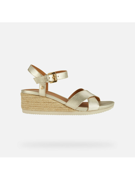 Geox Goldene Damen Sandalen Geox Ischia Corda