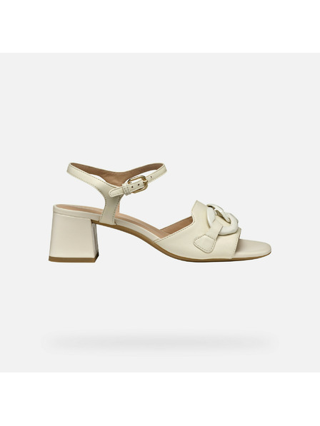 Geox Cremefarbene Damen Sandalen Geox New Eraklia 50 T