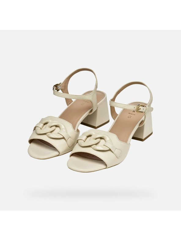 Geox Cremefarbene Damen Sandalen Geox New Eraklia 50 T