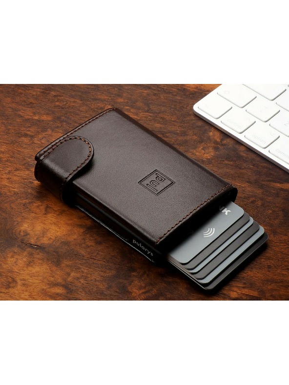 Pularys Herren Lederbrieftasche Pularys Solo braun