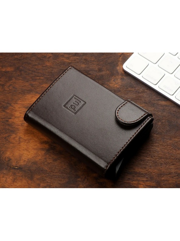 Pularys Herren Lederbrieftasche Pularys Solo braun