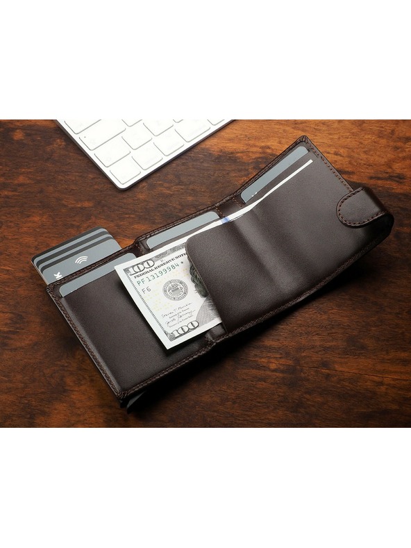 Pularys Herren Lederbrieftasche Pularys Solo braun