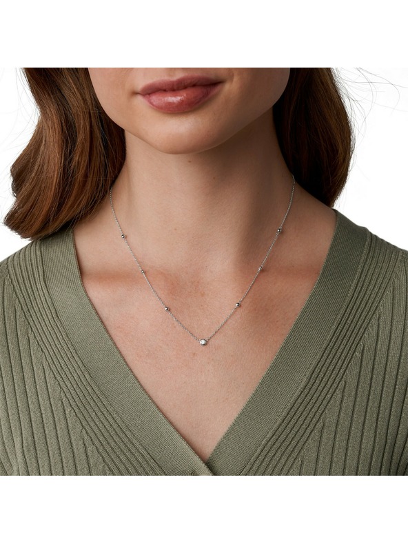 Fossil Fossil Damen-Halskette Silber JFS00453040