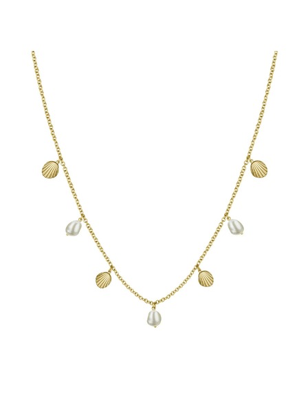 Rosefield Damen Vergoldete Halskette Rosefield Multi Shell and Pearl Charms