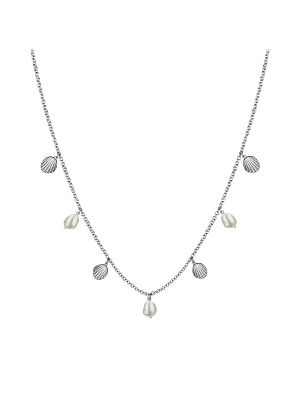 Rosefield Damen Edelstahl-Halskette Rosefield Multi Shell and Pearl Charms