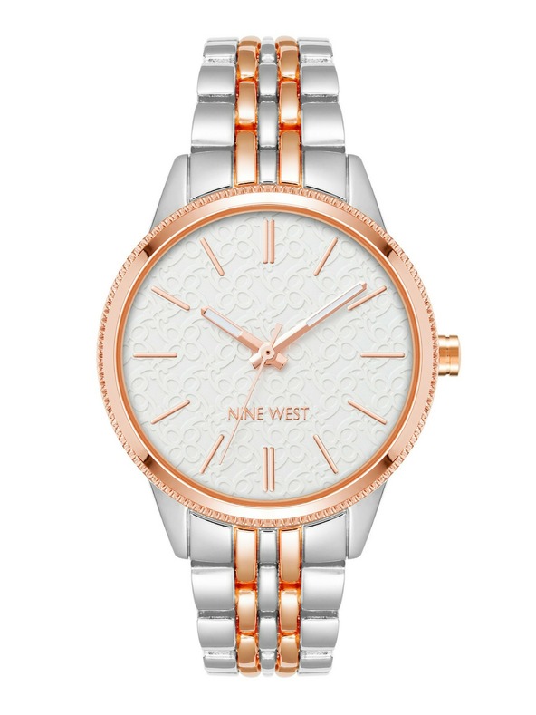 Nine West	 Damen runde Uhr Nine West NW/2897SVRT