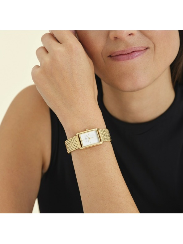 Rosefield Damen eckige Uhr Rosefield Heirloom HWGSG-H01