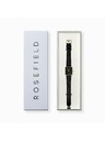 Rosefield Damen-Uhr Rosefield Boxy XS Schwarzes Leder QBBLG-Q53