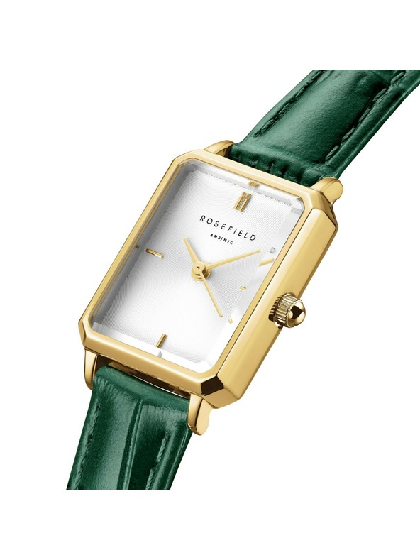 Rosefield Damen-Uhr Rosefield Octagon XS Smaragd Leder OWGLG-O86