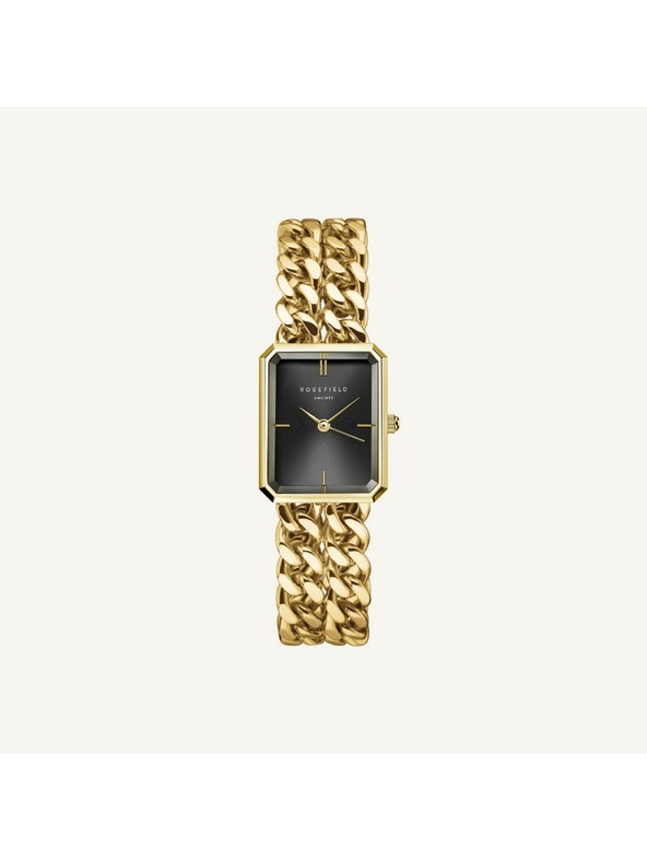 Rosefield Damen-Uhr Rosefield Studio Double Chain Schwarz Gold SBGSG-O77