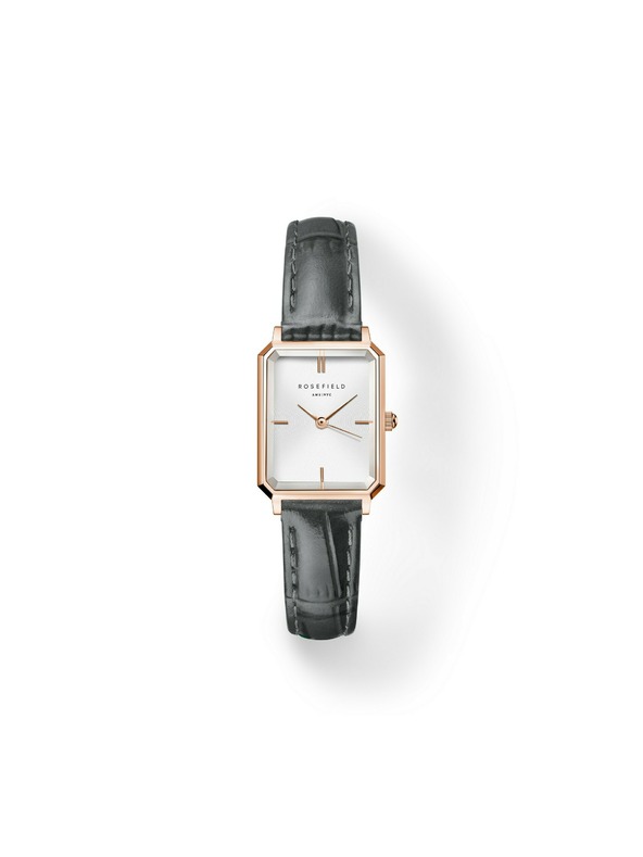 Rosefield Damenuhren Rosefield Octagon XS Grey Leather OWGLR-O87