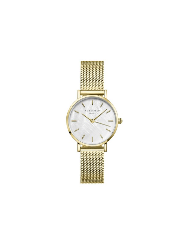 Rosefield Damenarmbanduhr Rosefield Small Edit Mesh Gold SMGMG-S06