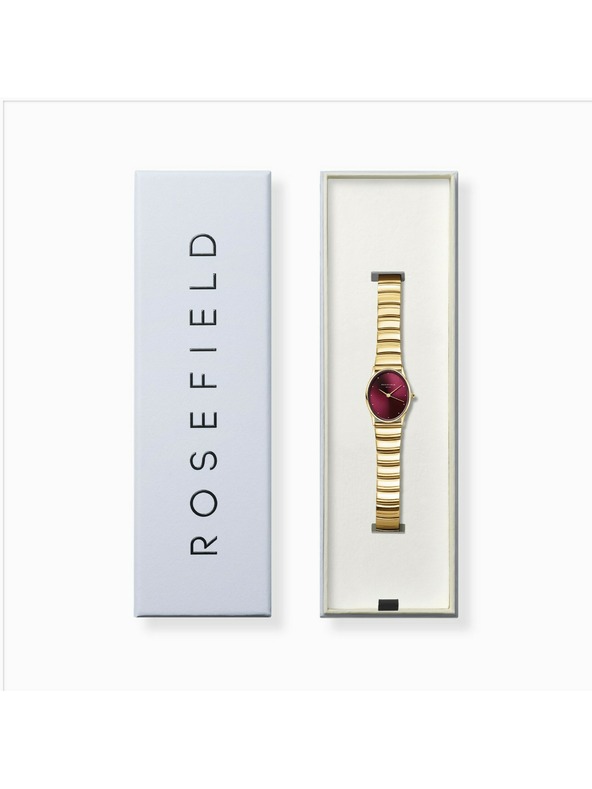 Rosefield Damenarmbanduhr Rosefield Oval Burgundy OVGSG-OV15