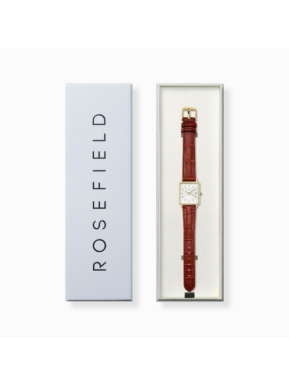 Rosefield Damenarmbanduhr Rosefield Boxy XS Brown Leather QWBLG-Q55