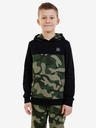 Sam 73 Schwarzer gemusterter Kapuzenpullover für Jungen SAM 73 Danny