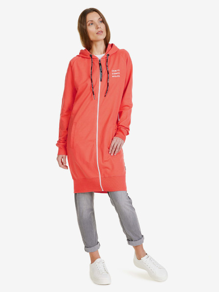 Sam 73 Orangefarbenes verlängertes Damen-Sweatshirt SAM 73 Margaret