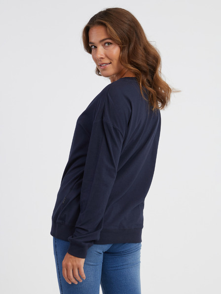 Sam 73 Dunkelblaues Langarm-T-Shirt für Damen SAM 73 Sharma