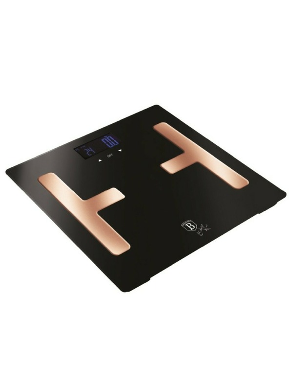 Berlingerhaus Intelligente Personenwaage mit Körperanalyse 150 kg Schwarz Rose Collection BERLINGERHAUS