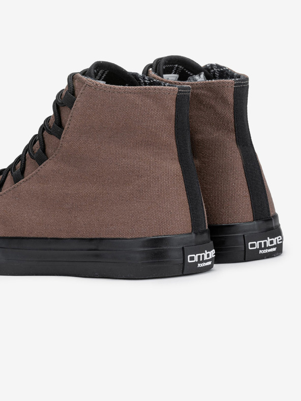 Ombre Clothing Schwarze und braune Herren-Sneakers Schuhe Ombre Clothing T378