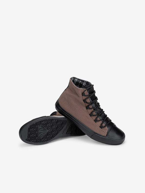 Ombre Clothing Schwarze und braune Herren-Sneakers Schuhe Ombre Clothing T378