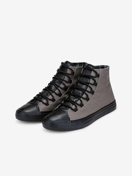 Ombre Clothing Schwarz und grau Herren Turnschuhe Schuhe Ombre Clothing T378
