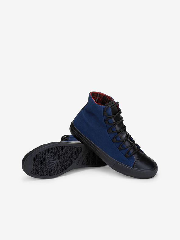 Ombre Clothing Schwarze und blaue Herren-Sneakers Schuhe Ombre Clothing T378